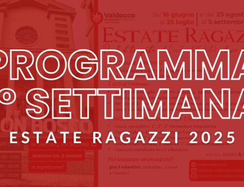 Programma 1° settimana Estate Ragazzi 2025